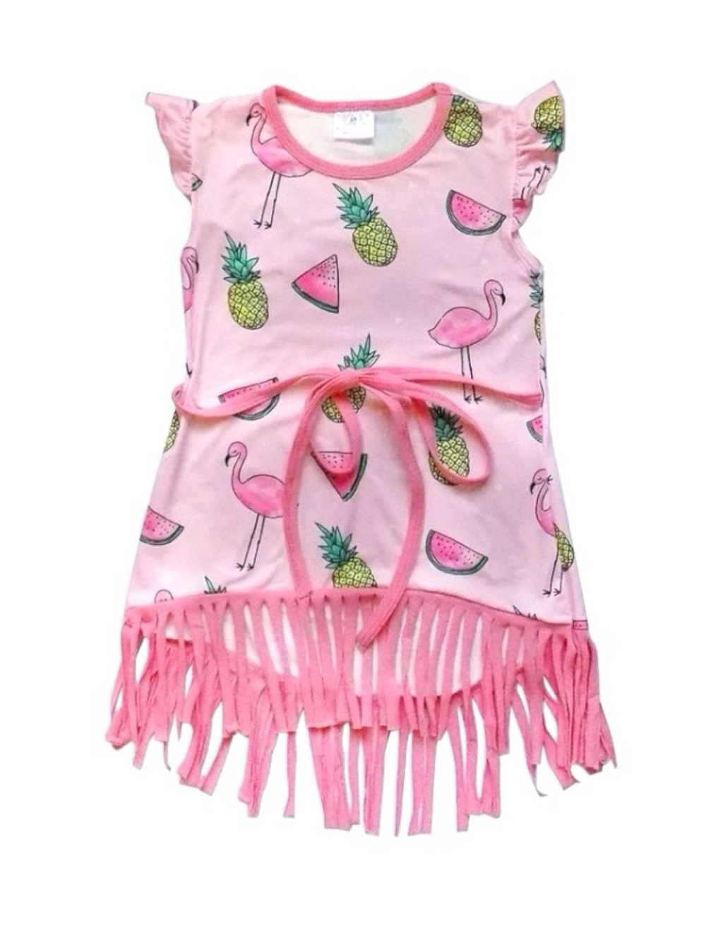Fringe Flutter Sleeve Flamingo Pineapple Watermelon Cover-Up M 4T 🛍️ 2/$10•3/$12